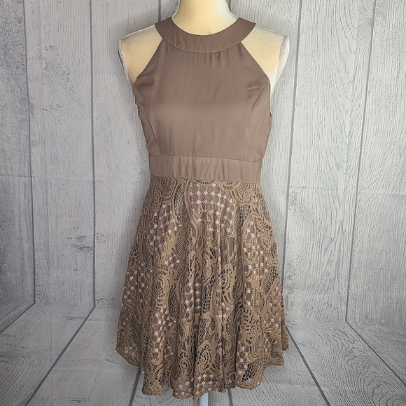 Altar'd State Dresses & Skirts - Altar'd State Crochet Halter Fit & Flare Dress Size Medium